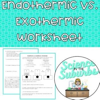 Endothermic And Exothermic Worksheet