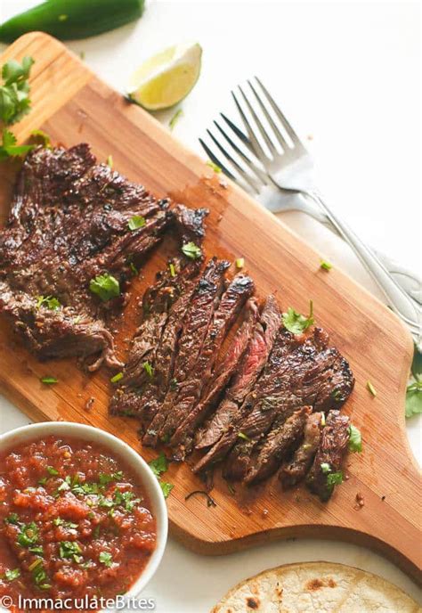 Marinated Grill Skirt Steak Immaculate Bites