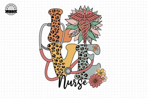 Love Nurse Sublimation Graphic By Let It Be Design · Creative Fabrica