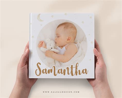 This Baby First Year Photography Album template, made with Photoshop, is perfect for ...