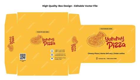 Premium Vector Pizza Box Design Packaging Design Minimal Vector