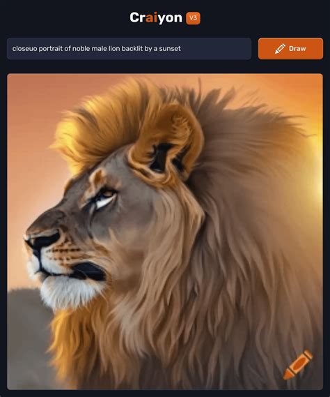 Noble Lion Rcraiyon
