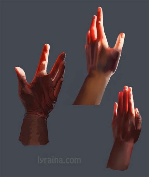 Two Hands Are Shown With Different Angles And Colors