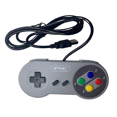 Controle Super Nintendo Usb Para Games Pc Tv Box Notebook Shopee Brasil