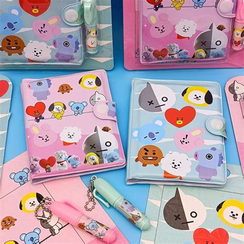 Jual Poohstation Notebook Mini Motif BT21 Note Book BTS Buku Diary