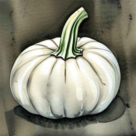 White Pumpkin Watercolor Graphic · Creative Fabrica