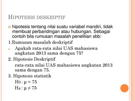 Detail Contoh Hipotesis Deskriptif Koleksi Nomer 9