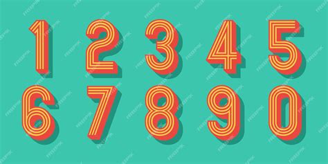 Premium Vector Number Set Vector Font Alphabet Modern Dynamic Flat