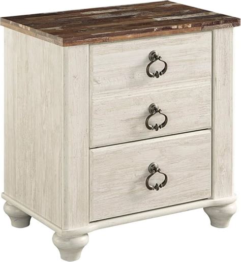 Signature Design By Ashley Willowton Nightstand Rustic Farmhouse