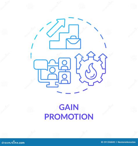 2d Gradient Thin Linear Icon Gain Promotion Concept Stock Vector Illustration Of Isolated