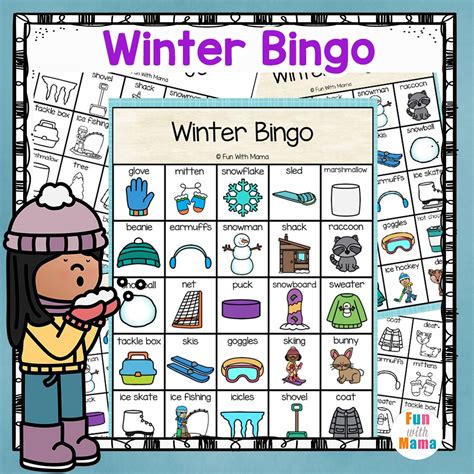 Winter Activities Bingo Game Printable A Moms Take Winter Bingo