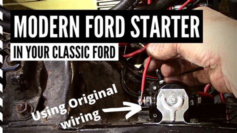 How To Wire Ford Mini Starter Using Original Solenoid Youtube