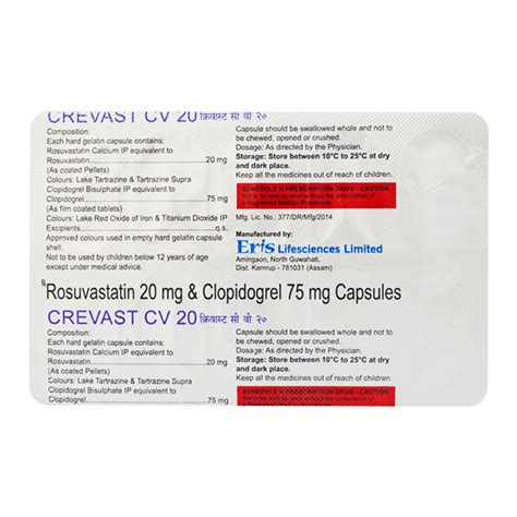 Crevast CV 20mg Capsule 10 S Price Uses Side Effects Netmeds