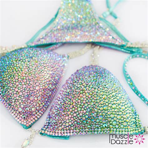 Crystal Bikini Blend Of Light Pink And Green Crystals