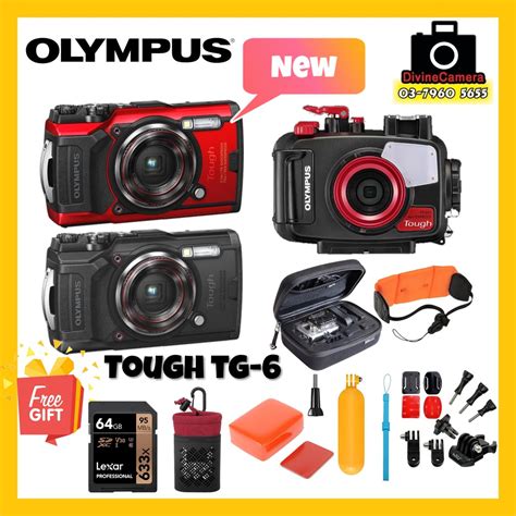 Olympus Tough TG-6 Olympus TG6 With Pt-059 Underwater Casing Package, Lexar 64GB SD High Speed ...