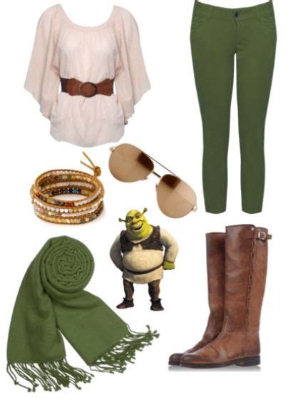 Shrek Inspired Outfit w/ leopard print scarf | Outfit inspirations ...