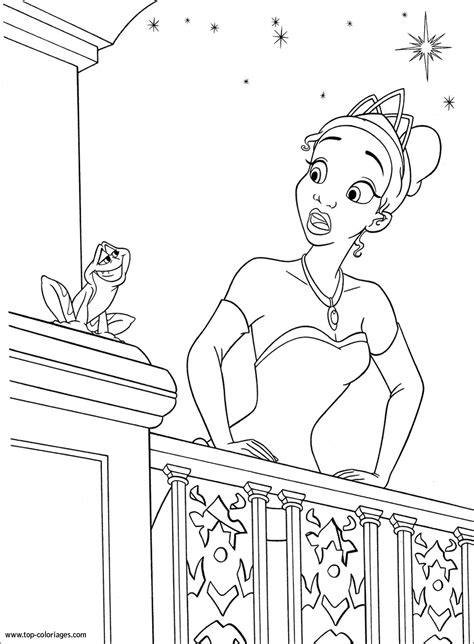 Coloriage La Princesse Et La Grenouille