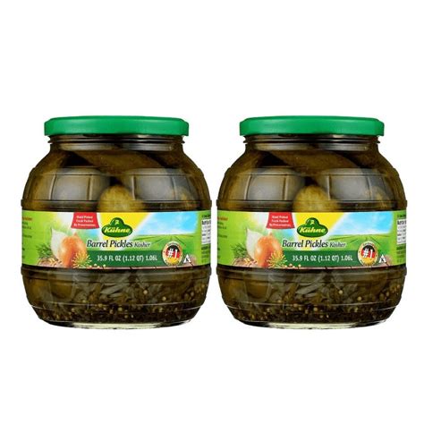 Kuhne Kosher Barrel Pickles 359 Fl Oz From Germany With Dill Onions