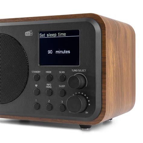 Audizio Milan Portable Dab Radio With Bluetooth Wood