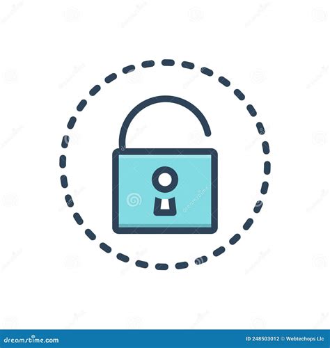 Color Illustration Icon For Reveal Unlock And Confidential Stock