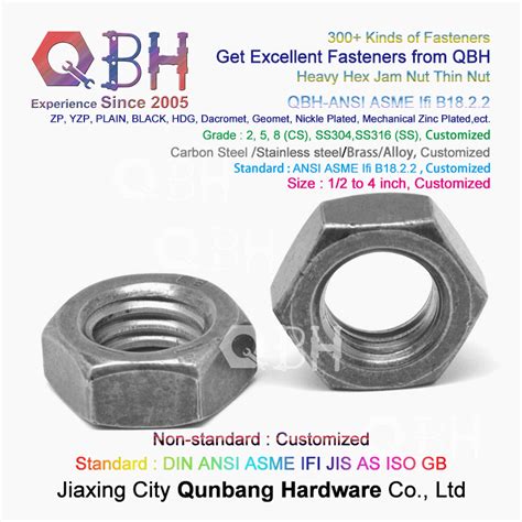 ANSI ASME Ifi B18 2 2 Heavy Hex Jam Nut Thin Nut ANSI ASME Ifi B18 2