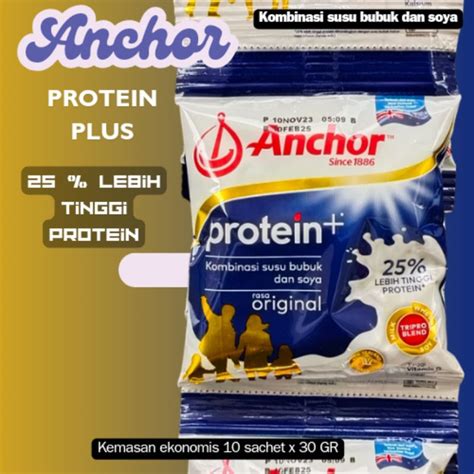 Anchor Protein Plus High Protein Milk Packaged In Plans10 Sachets Shopee Malaysia