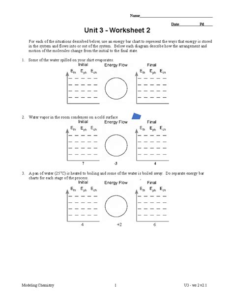 04 Ws 2a Chemistry Worksheet Chapter 4 Lesson 2 Name Date Pd Unit 3