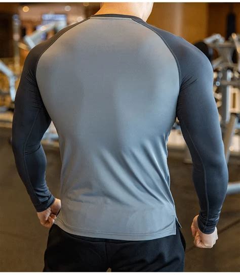 Elastic Quick Dry Men S Long Sleeve Fitness T Shirt Men S Fitness Apparel Men S Sports