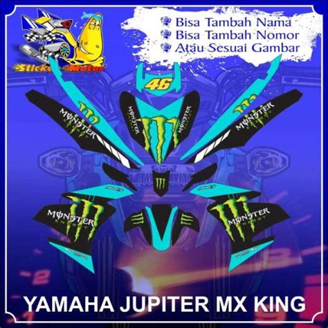 Jual Naga Sticker STICKER DECAL YAMAHA JUPITER MX KING MONSTER ENERGY