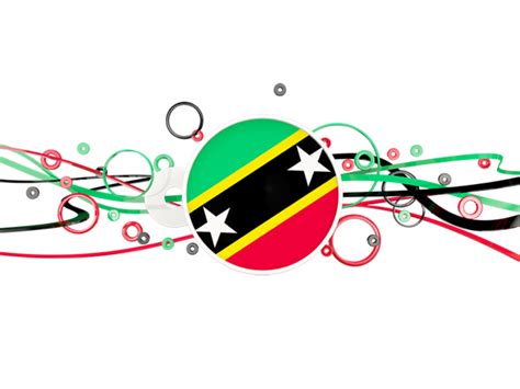 Circles With Lines Illustration Of Flag Of Saint Kitts And Nevis