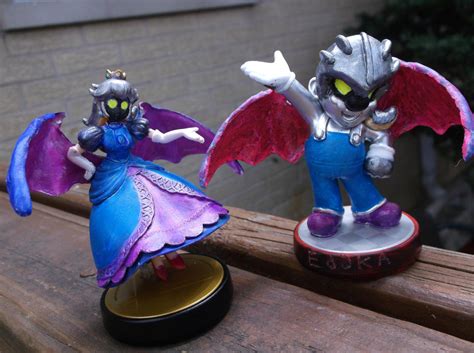 Meta Knight Mario And Meta Princess Peach Amiibo By Edjka On Deviantart