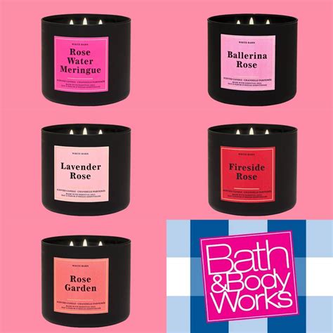 Bath And Body Works 🌹🌹 เทียนหอม 3 หัวจุด ขนาด 411g คอลเลคชั่น Rose In