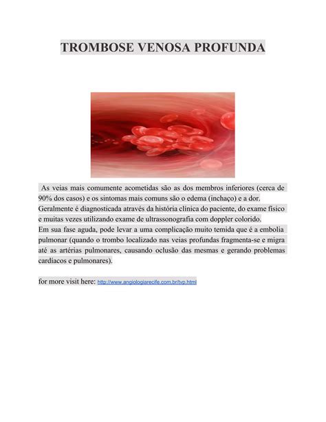 TROMBOSE VENOSA PROFUNDA PDF