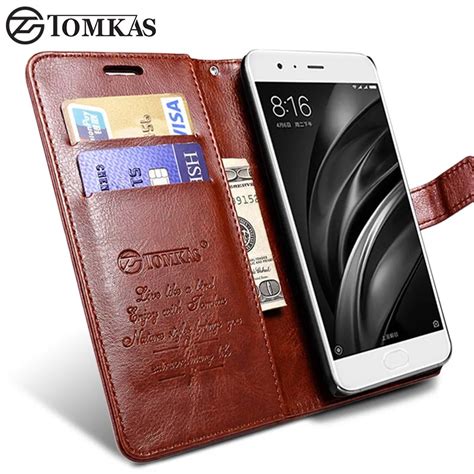 Tomkas Wallet Case For Xiaomi Mi Mi Luxury Pu Leather Flip Cover For