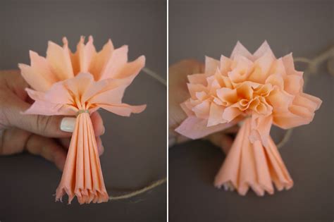 Como hacer una guirnalda con flores de papel crepé