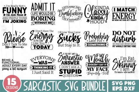 Sarcastic Svg Bundle Graphic By Crafthome Creative Fabrica