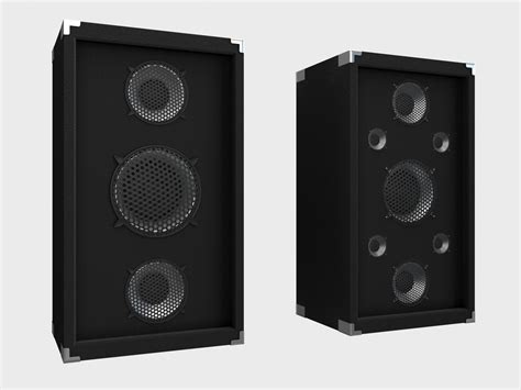 Altavoz Bajo Poli Modelo 3d 15 Max Obj Fbx Blend Free3d