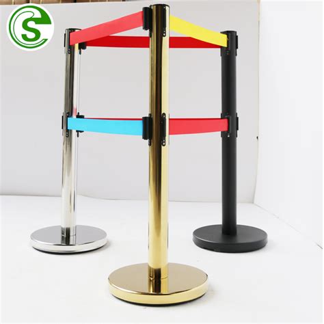 Stainless Steel Queue Stand Crowd Control Stanchions Post Set