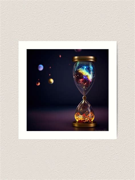 Hourglass Of Galaxies Ai Generated Art Art Print For Sale By Meai