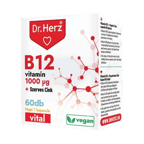 Dr Herz B Vitamin Mcg Szerves Cink Kapszula Pingvin Patika