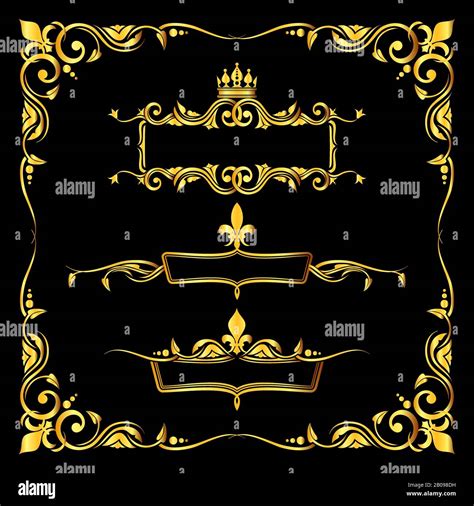 Royal Black Golden Backgrounds Vector