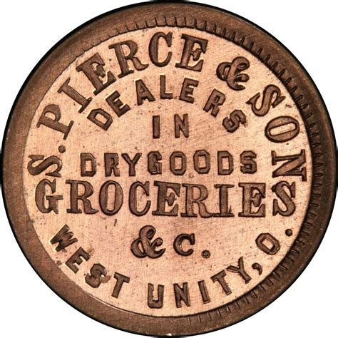 Civilwartokens OH930C 2d R9 West Unity Ohio Copper Nickel Civil