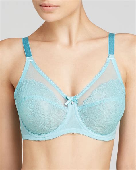 Lyst Wacoal Bra Retro Chic Full Figure Unlined Underwire 855186 In Blue