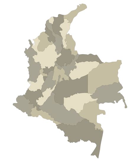 Colombia Map Map Of Colombia In Administrative Provinces In Multicolor