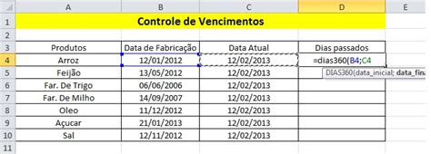 Dica De Excel Controle De Vencimento Usando Funções De Datas Blog De Informática Cursos