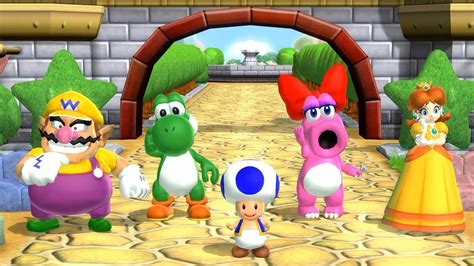 Mario Party 9 Garden Battle Wario Vs Yoshi Vs Birdo Vs Daisy Cartoons Mee Youtube