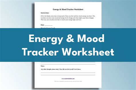 Free Mood Tracker Worksheet Manifest Habits