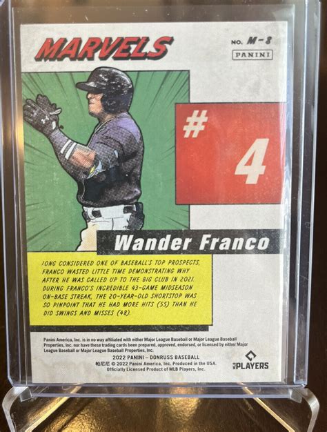 2022 Panini Donruss Marvels Pink Fireworks M 8 Wander Franco RC