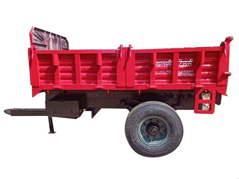 5 Ton Mild Steel Tractor Trolley For Agricultural Waste Carrying At