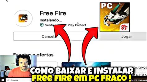 Como Baixar Free Fire No Pc E Notebook Fraco Na Nova AtualizaÇÃo